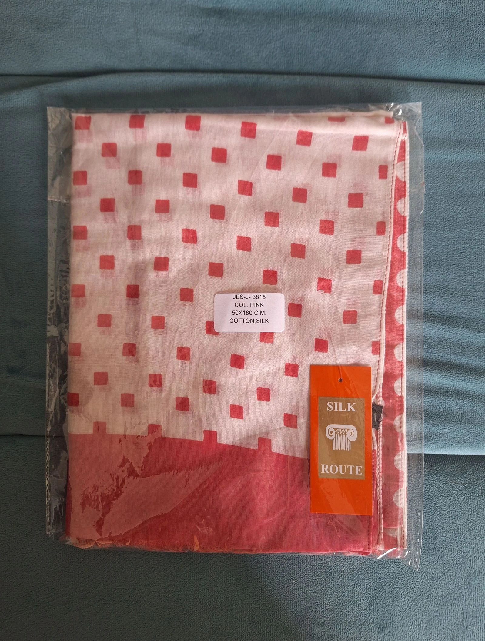 Rota da Seda branco com lenço de verão rosa algodão com seda – photo 5